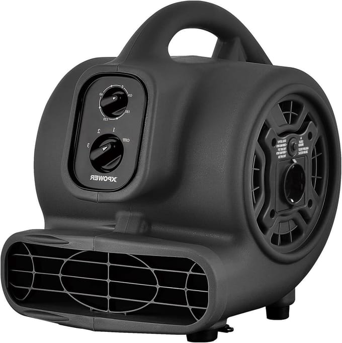 Luchtverplaatser - Ventilator Blower - Ruimtes Drogen - Borstelloze DC Motor - 700 CFM - Blauw