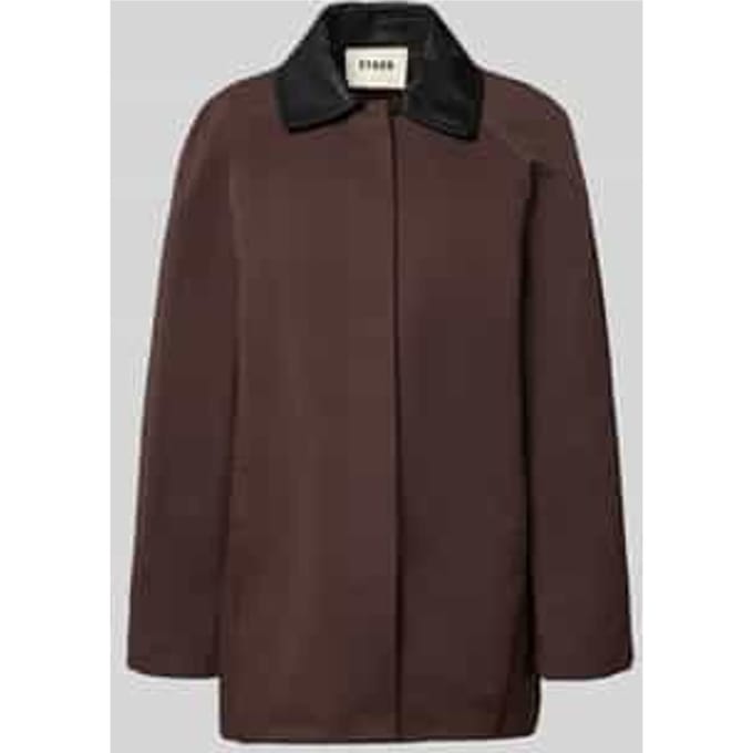 Trenchcoat met platte kraag en blinde knoopsluiting