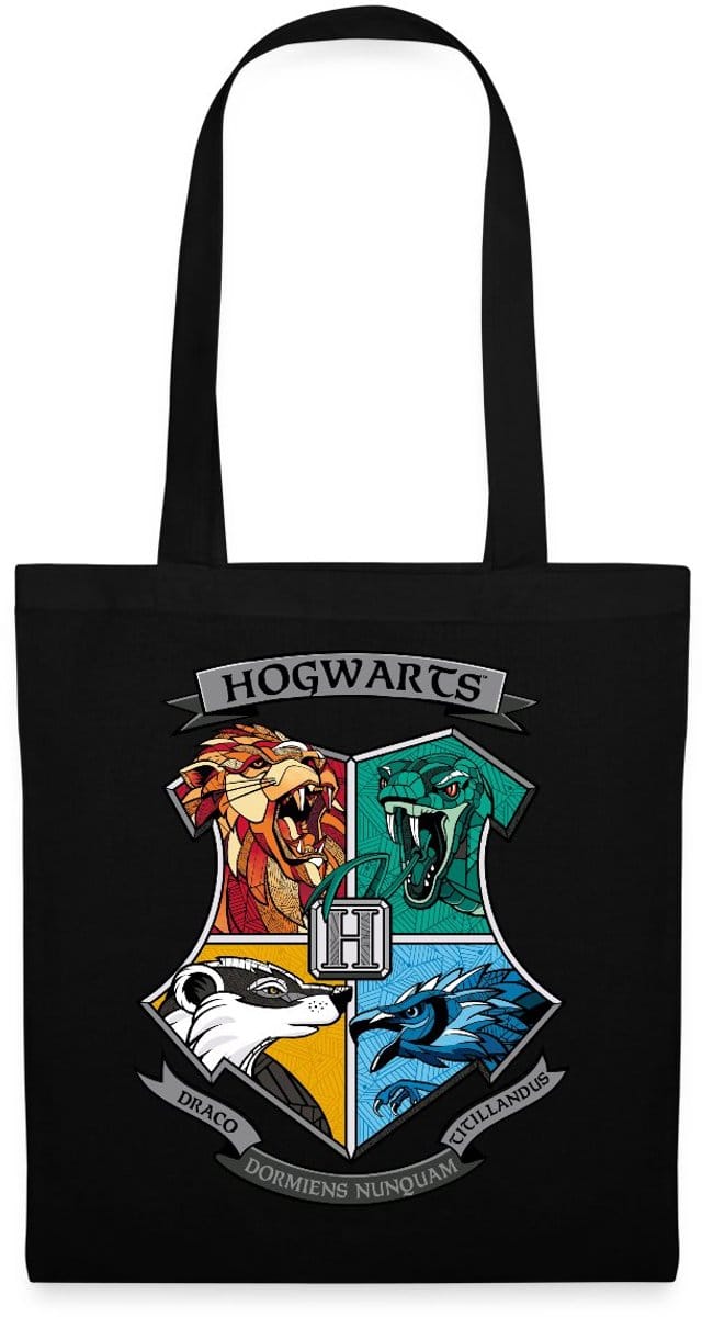 Harry Potter Hogwarts Logo Tas Van Stof Schoudertas