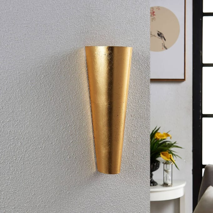 Lindby - wandlamp - 2lichts - metaal - H: 30 cm - G9 - mat goud