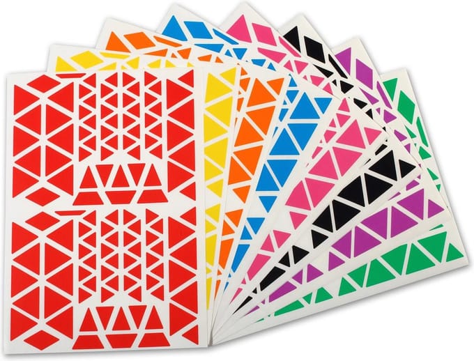Apli Kids Driehoekige Stickers, Grote Verpakking