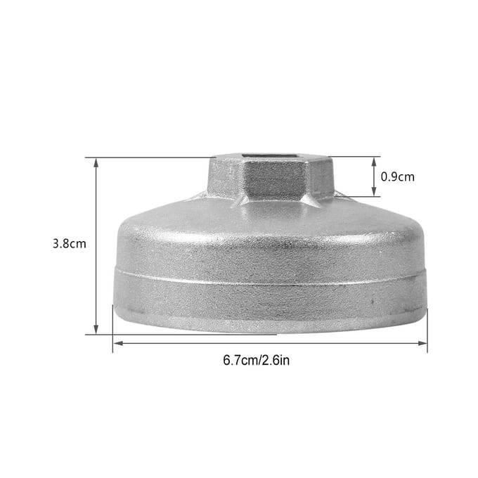 67mm 14 Groeven Aluminium Dop Olie Filter Sleutel Patroon Auto Dop Verwijderaar Gereedschap