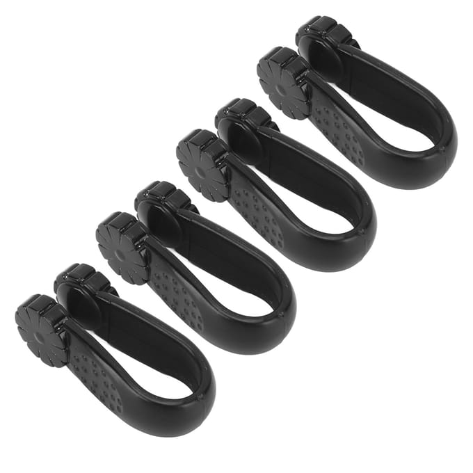 4pcs Clip de Relaxation Acupression Forme de Fleur Universel Portable Outil Point de Pression Main Noir noir