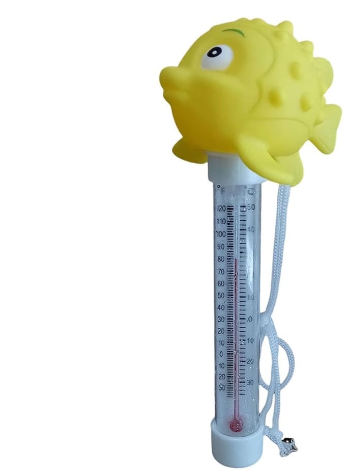Zwembad Temperatuur Testapparaat - Waterthermometer Drijvend - Water Temperatuur Meten - Decoratief Visvormig Ontwerp - 21.8 Centimeter - C