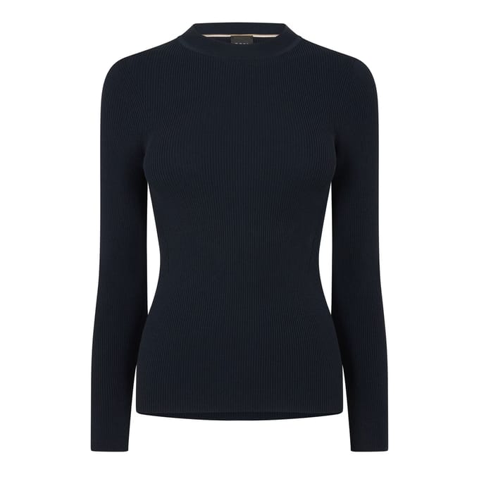 Boss Febisan gebreid sweatshirt voor dames (Blauw)
