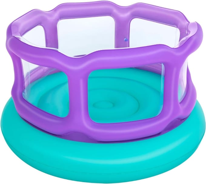 ZMR® Springkasteel - Springkussen - Springkasteel Opblaasbaar - Veelkleurig - 152cm x 152cm x 84cm