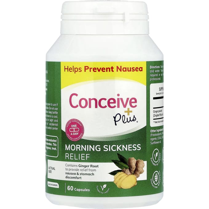 Conceive Plus, Nausées matinales, 500 mg, 60 capsules
