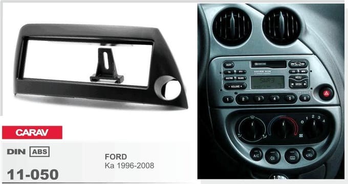 1-DIN FORD Ka 1996-2008 (Left Wheel) afdeklijst / installatiekit Kabel sleutels antenneplug