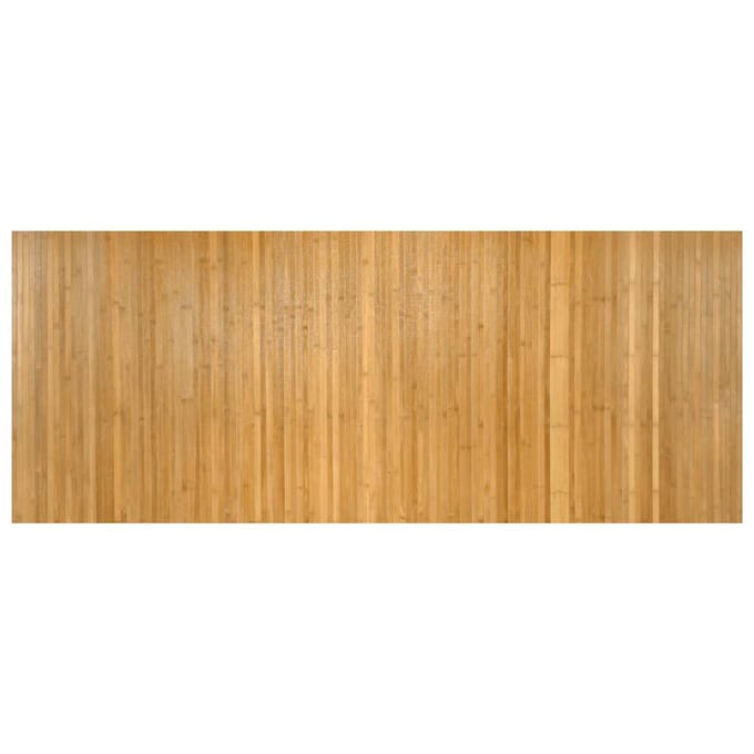 vidaXL - Vloerkleed - rechthoekig - 80x200 - cm - bamboe - naturel