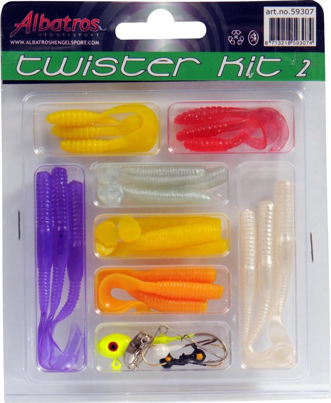 Albatros Twisterkit - 26-delige Twister/Shad/Worm set