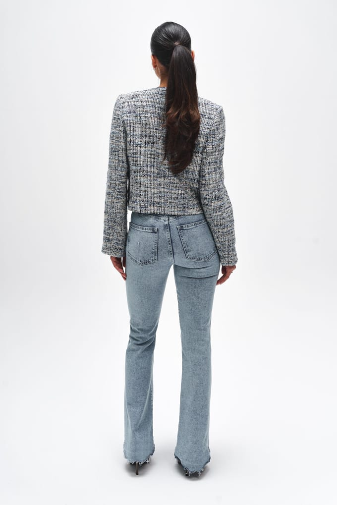 BENU Dames Blauwe Blazer met Gouden Knopen