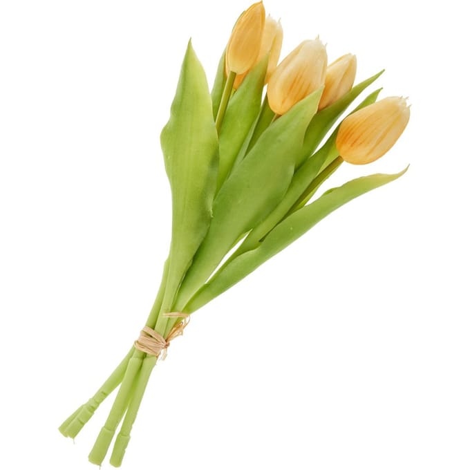 Tulpen bos met 3 bloemen en 2 knoppen - Light Yellow
