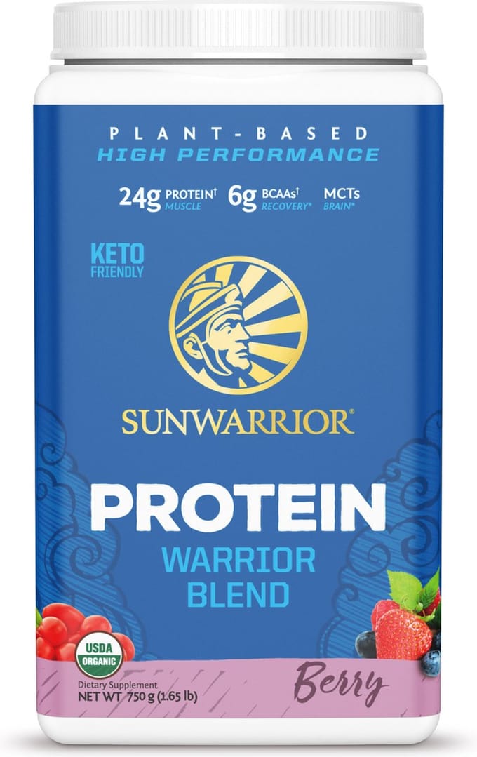 Sunwarrior Warrior Blend Organic (750g) Berry Shortcake - Eiwitten - Veganistisch eiwit