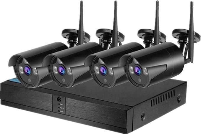 Compleet Camera Beveiliging Set met 4x Wifi IP Camera - Draadloos - + 2TB HDD -  Beveiligingscamera voor Buiten - Bewakingscamera -
