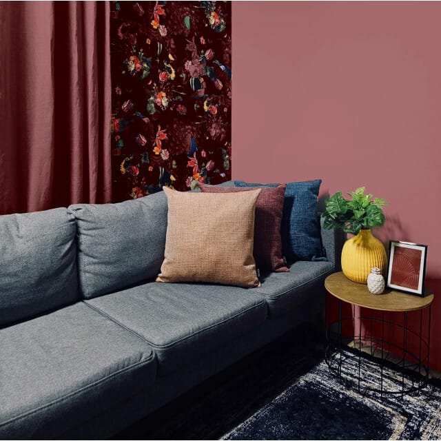 NOVÉE Sierkussen picasso paris red rose | 45 x 45 cm | velvet/polyester