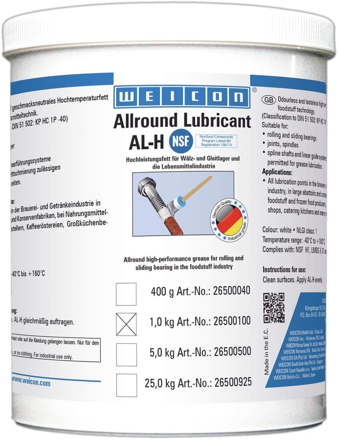 WEICON AL-H – Hoogtemperatuurvet 1 kg – NSF H1