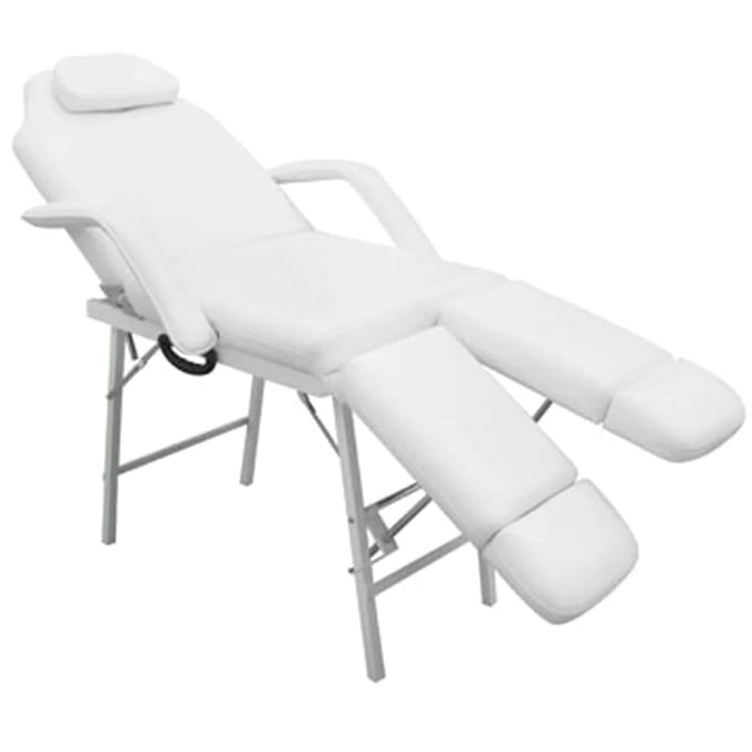 vidaXL - Behandelingsstoel - voor - gezicht - 185x78x76 - cm - kunstleer - wit