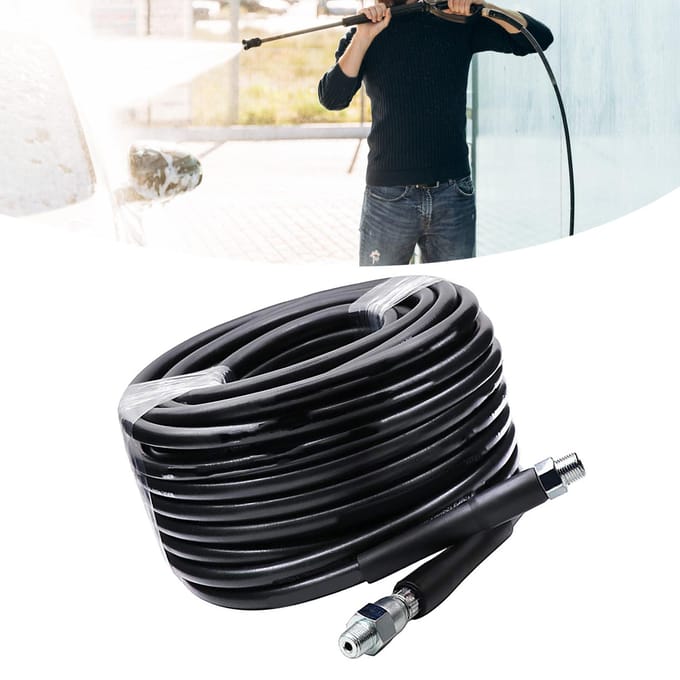 Kit de jet d'égout de 15 mètres M22 ?Kit de buses de jet haute pression pour tuyau de débouchage de drain de 14 pouces gray