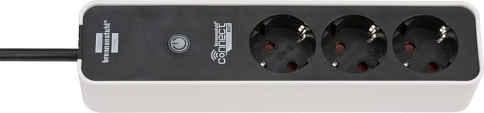Steckdosenleiste Brennerstuhl WiFi Connect 3-fach 1,5 Meter schwarz/weiß