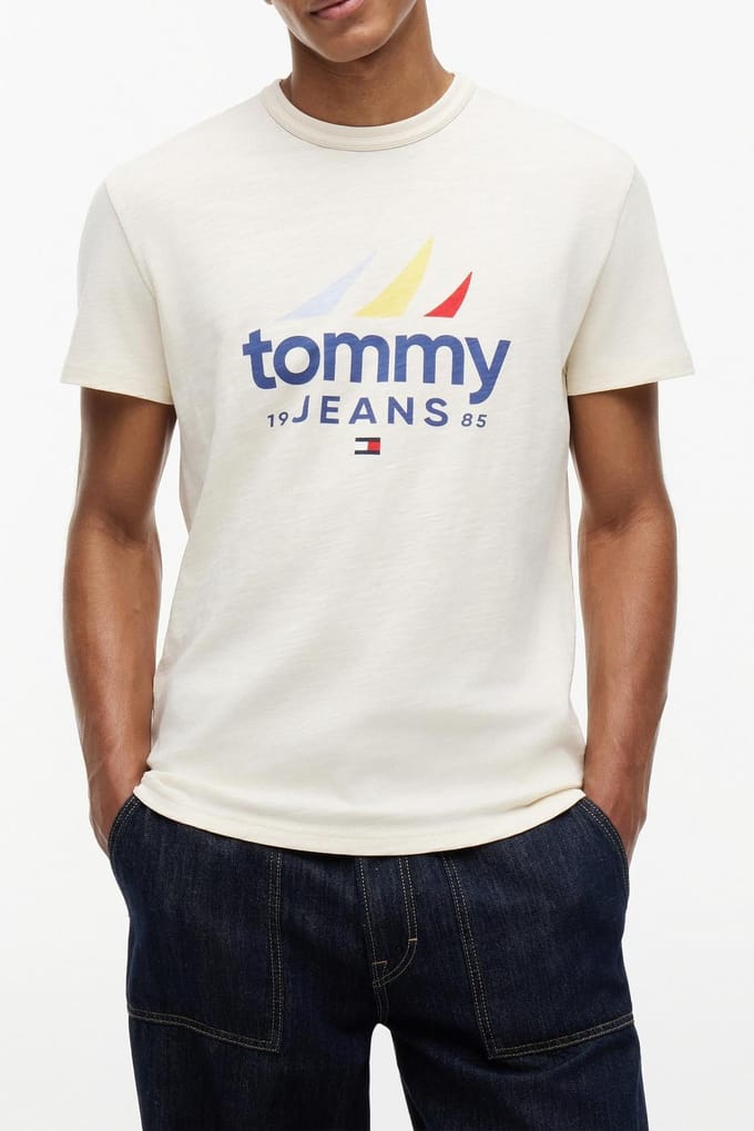 Tommy Hilfiger Regular Sailing Ss Tee Calico Größe: M | Bedruckte T-Shirts Outlet | Herren