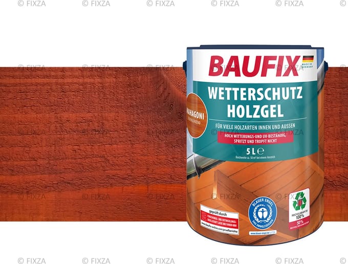 BAUFIX Houtbeschermende Gel- Beits mahonie 5 Liter
