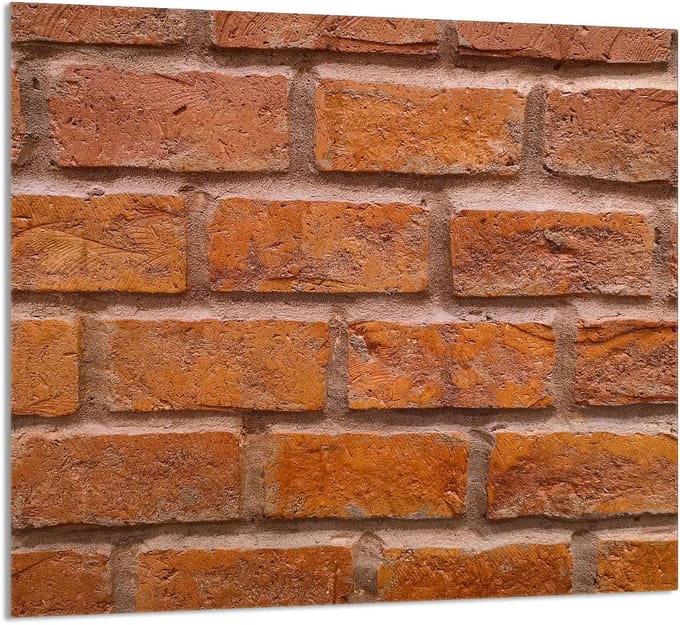 TMK ArtDeko Serie - Glazen Paneel - Beschermend - Cegła - 65x60 cm