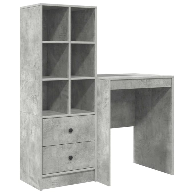 vidaXL - Bureau - Beton - Grijs - 105,5 - x - 50 - x - 127 - cm - 2 - st