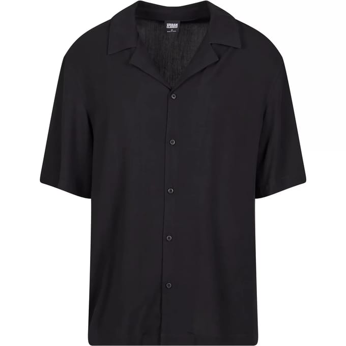 Urban Classics - Loose Viscose Overhemd - 5XL - Zwart