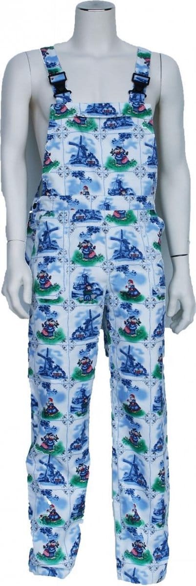 Tuinbroek Polyester / Katoen met Hollandprint Maat 44