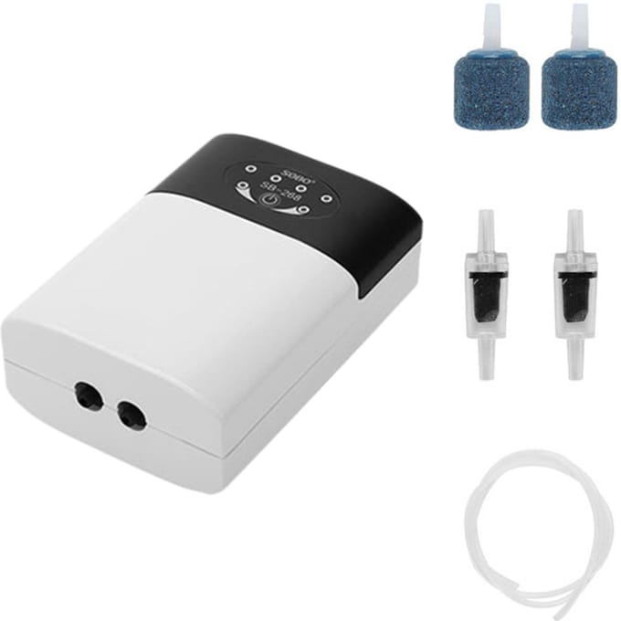 Zuurstofpomp Aquarium Oxygenator Aquarium Zuurstofbeluchter Vijverbeluchter Luchtpomp USB oplaadbaar Type 2
