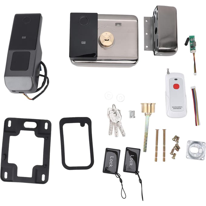 Serrure d'entrée de porte intelligente, étanche, sécurité, empreinte digitale, mot de passe, serrure électronique avec télécommande pour gray