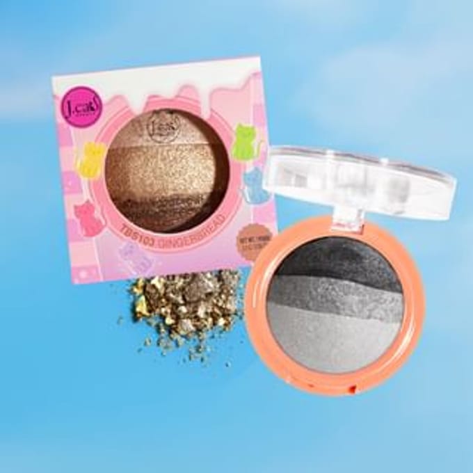 J.Cat - Triple Crown Baked Eyeshadow - 5 Colors #TBS111 Blue Hawaii