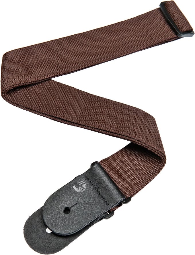 D'Addario PWS109 polypropyleen gitaarband bruin