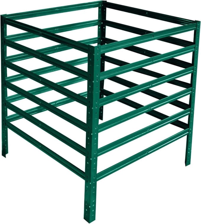 Compostbak Metaal - Composteerbak Tuin - Afval Verwerken - Grondcontact - 880 Liter - Groen