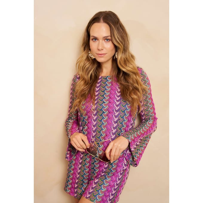 Lofty Manner T-shirt Top Dania Re203 Multi Color Dames Maat - XS