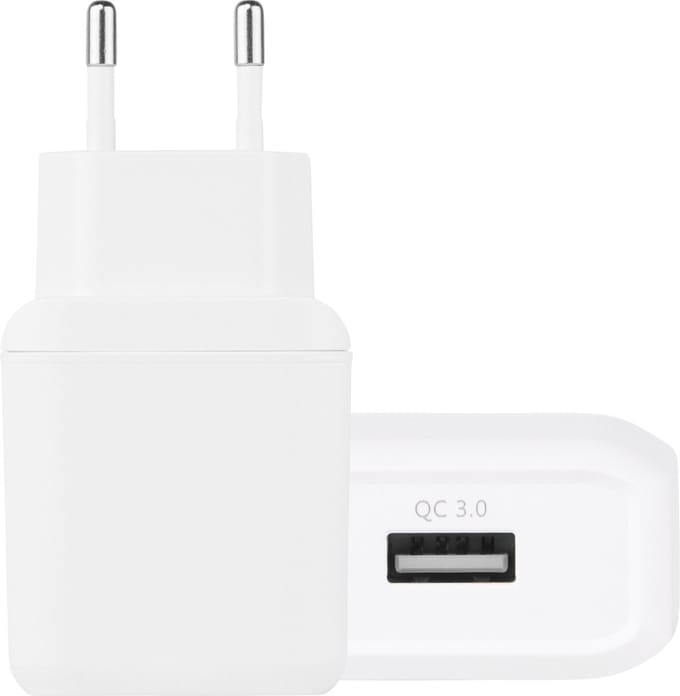 Usb adapter - Quick Charge - Telefoon oplader - 5V/3A usb stekker - 18w Oplader - Universeel - Wit