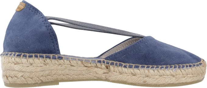 ERLA-A | Suède espadrille voor dames met bandje - INDIGO, maat 38