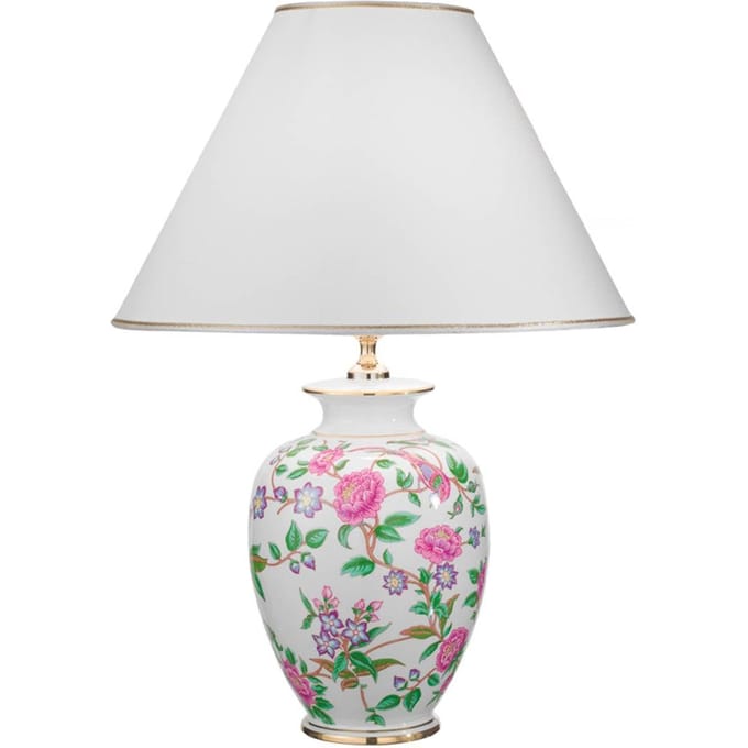 austrolux Kolarz Giardino Flora tafellamp, hoogte 43 cm, wit/gekleurd