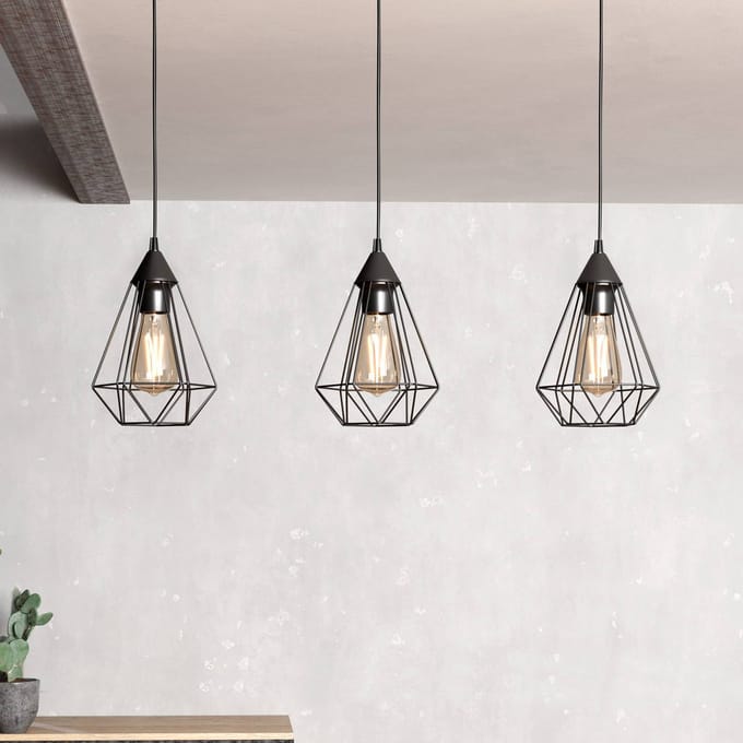EGLO Tarbes - 3-lichts Hanglamp in vintage ontwerp
