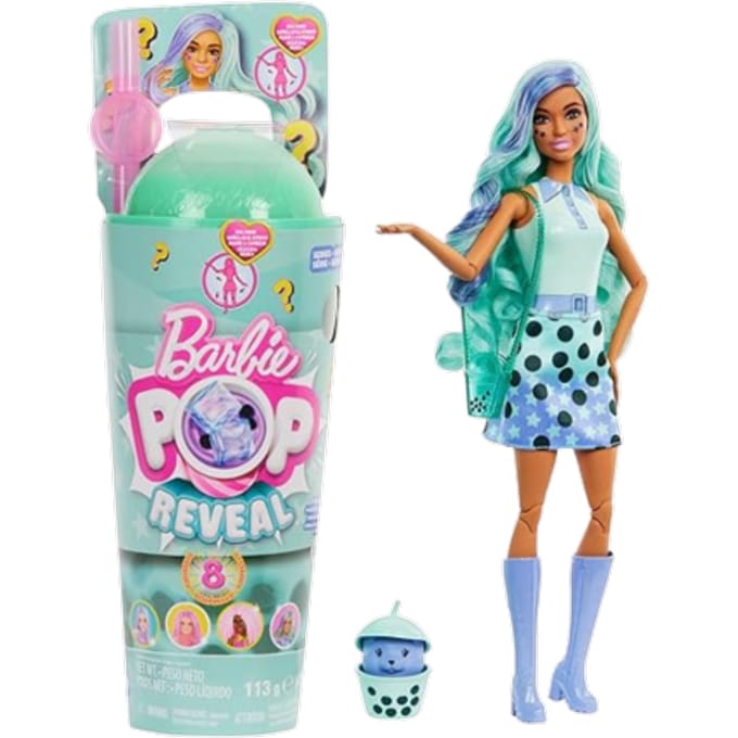 Bubble tea pop reveal poppet met groene thee Mattel
