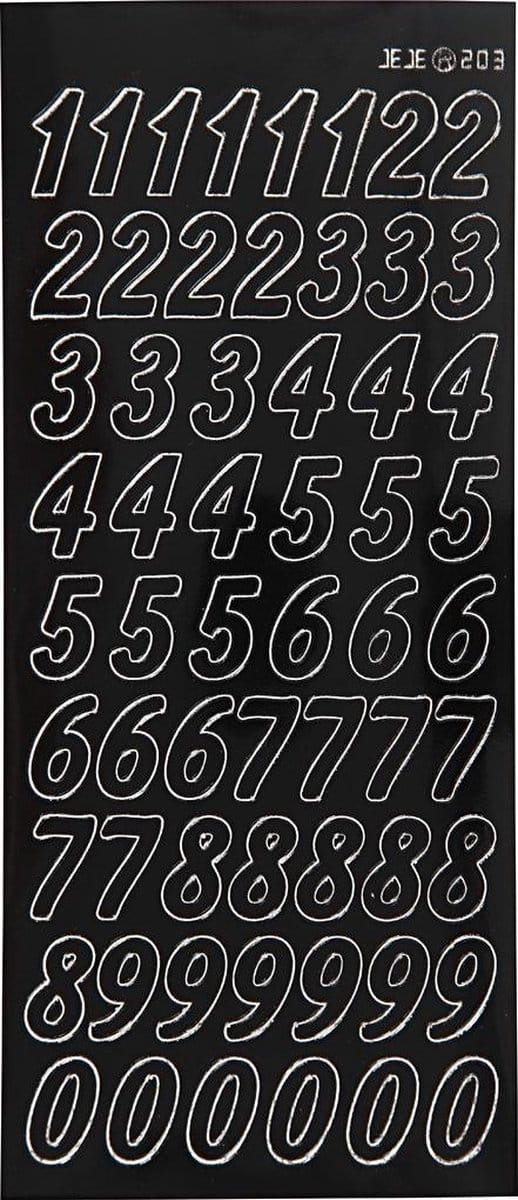 Creativ Company Stickers Large Numbers Black 1 Sheet