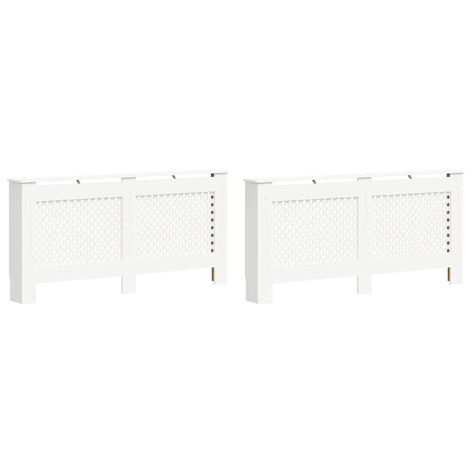 vidaXL Radiatorombouwen 2 st 152x19x81.5 cm MDF wit