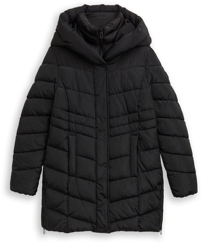 Tom Tailor - Pufferjas in 2-in-1-look - Maat M - deep black