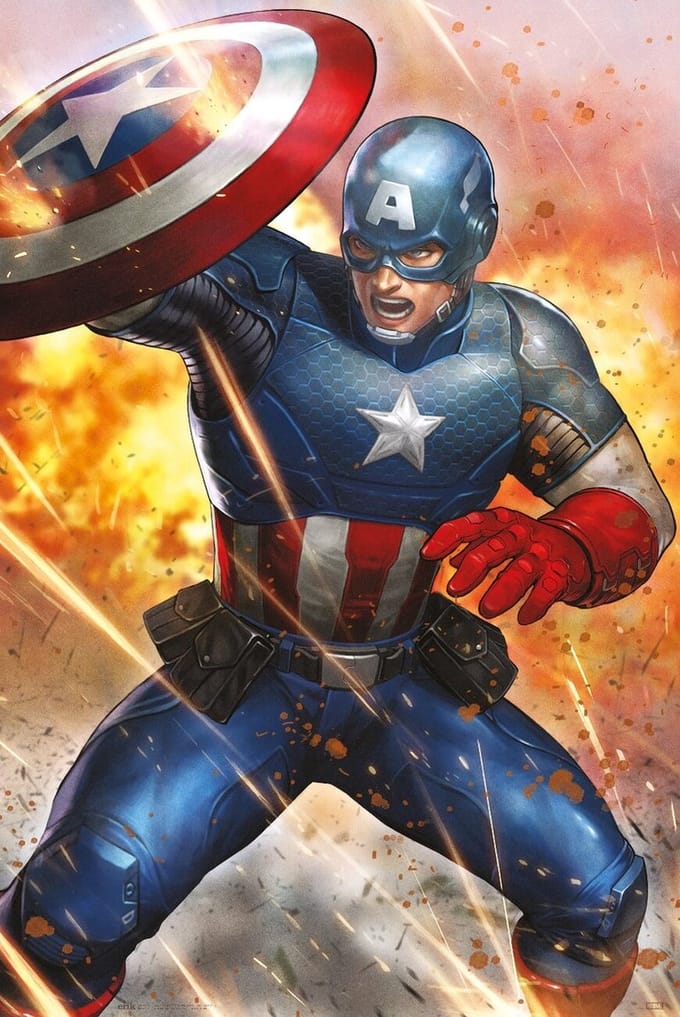 Marvel Captain America Under Fire - Maxi Poster 61 x 91,5cm