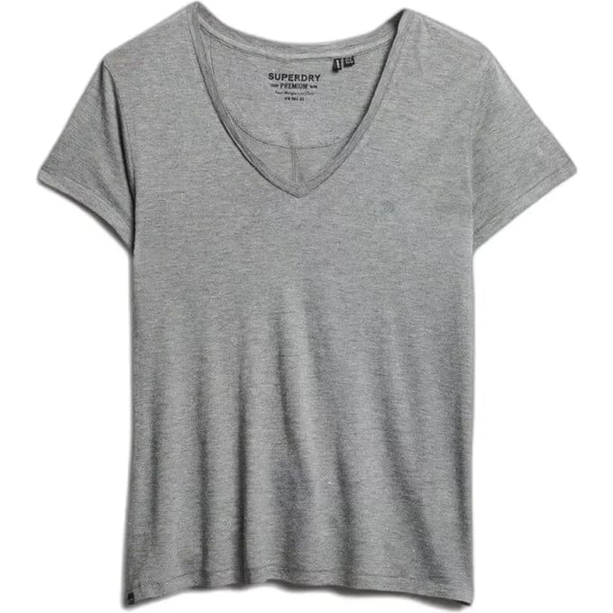 Superdry - Studios Slub T-shirt met Borduursel - Dames - T-shirts
