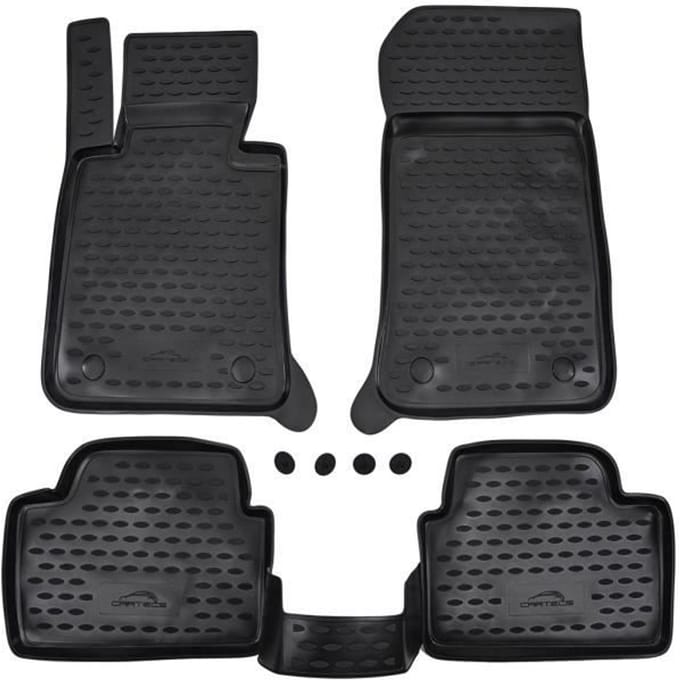 J&J AUTOMOTIVE | Tapis De Sol En Caoutchouc 3D Exclusive Pour Bmw 1 Série E87 / E81 3/5P. Berlina 2004-2011 noir
