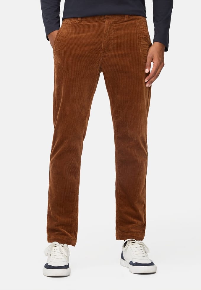 camel active Regular fit chino broek van corduroy - Maat menswear-40/32 - Kaneel