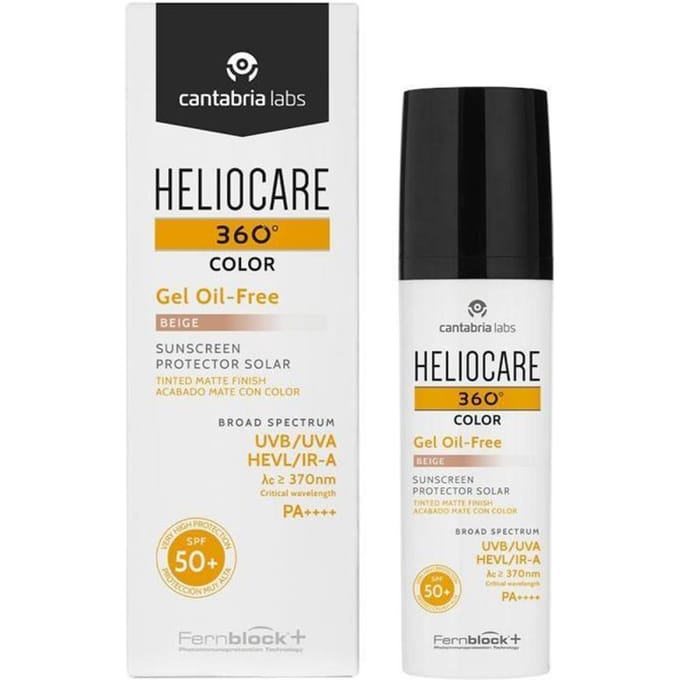 Cantabria Labs, Heliocare 360º Color, Mat, Hydratant Teinté, Beige, SPF50+, 50 ml