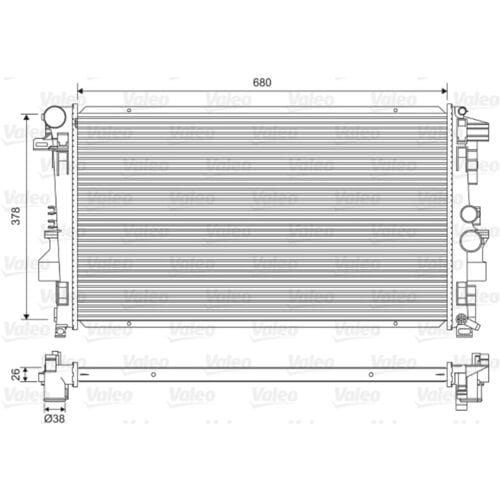 Radiator, motorkoeling VALEO 734887