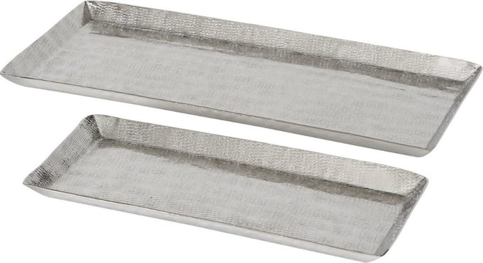 Zilveren Schaal Rechthoekig 2 st. - 37 cm